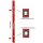 BIG-RED180  Alu-Wasserwaage mit 890gr./lfm (+/-10%),  Dimension 59 x 26mm, Toleranz 0,3mm in Standartposition,  2 x gummi-gepolsterte Griffe
