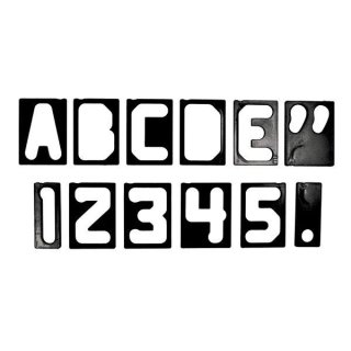 64mm  - 2-1/2" Horizontal Character Template Set