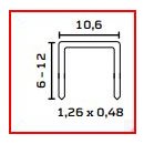 Klammern  a 5000St. 10mm lang,  für Hammertacker Nr....