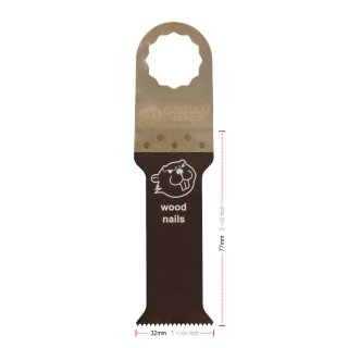 32 mm Breit Tauchsägeblätter, Bi-Metall, Supercut-Aufnahme 1,6 mm Zahnteilung;, Kunststoff, Nägel oder Stahl bis 2mm