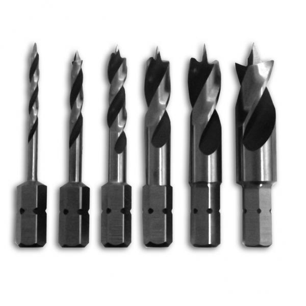 6 tlg.GL 58,4 mm Maße in mm: 2,38 - 9,53 mm, HSSG- Bohrer mit  Zentrierspitze, | online kaufen im Shop Baier Werkzeuge